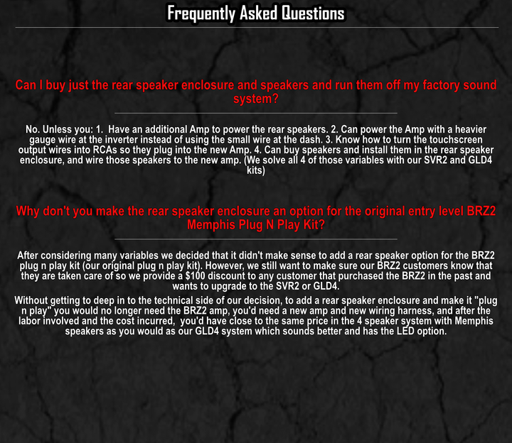 Evolution D2 150W Plug N Play 2 Speaker Sound System (SVR2) (Plus, Forester, Carrier)