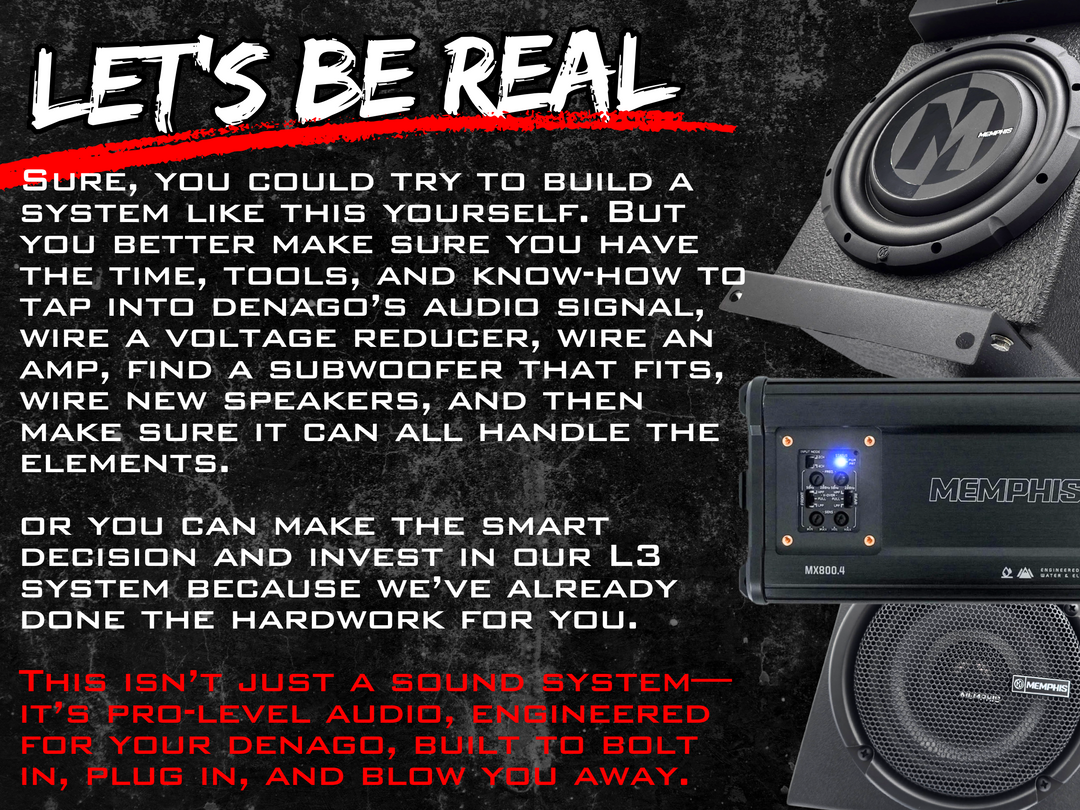 Denago Rover 800W Signature Sound System (Level 3)